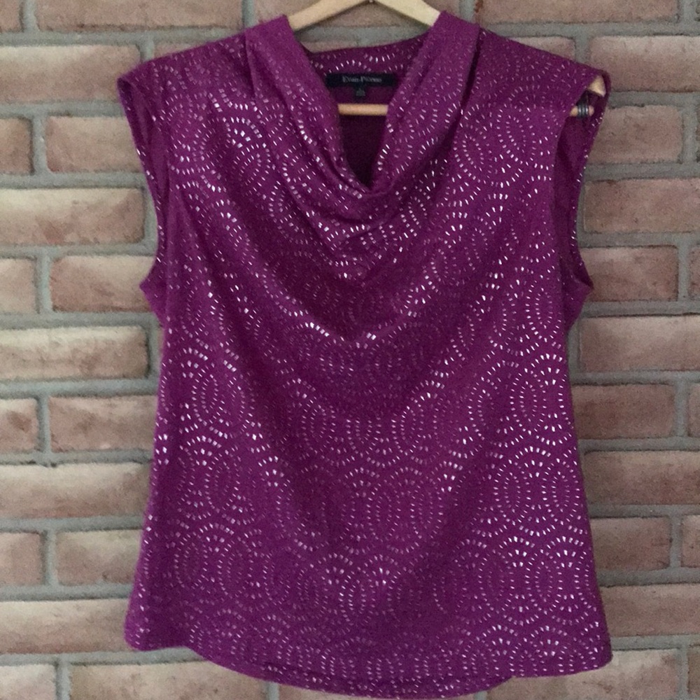 Evan-Picone size L sleeveless pink top